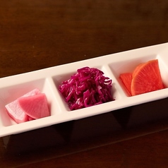 （小皿前菜）有機野菜のピクルス