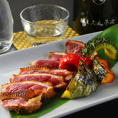 鴨ロースのステーキと季節野菜