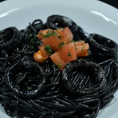 Yシャツ注意!イカ墨のスパゲティ