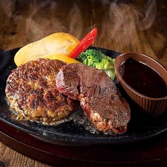 ハンギングテンダー(65g)＆ビーフハンバーグステーキ