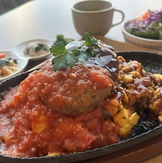 イリゼ風鉄板オムハンバーグ定食