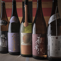 寿司や刺身と相性抜群の厳選地酒やプレミアム焼酎