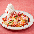 料理メニュー写真&nbsp;練乳ストロベリーパンケーキ