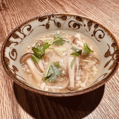 蓮根まんじゅう そばの実あんかけ
