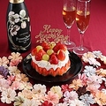 料理メニュー写真&nbsp;【ミニホールケーキ　記念日・デート向け】北海道産襟裳(えりも)活ズワイコース 　10800円(税抜)