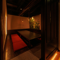 大人気のゆったりくつろげる掘りごたつ完全個室