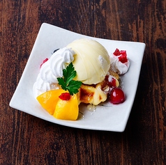 はちみつワッフルアイス