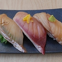鮮魚漬け3貫