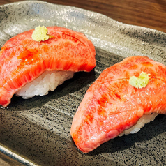 本日の常陸牛炙り寿司二貫