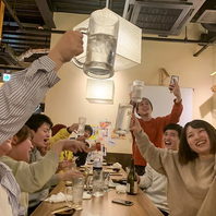 会社宴会、女子会、ご友人との宴会など各種宴会承ります