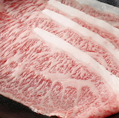 黒毛和牛サーロインの鉄板すき焼き