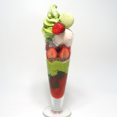 あまおう×抹茶パフェ