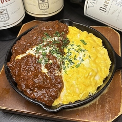 熱々鉄板ミートソースオムライス