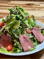 亜麻仁の恵み牛★ローストビーフと薬味のさっぱり肉サラダ【レギュラーサイズ】