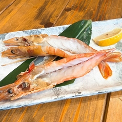 赤エビの炭火焼き