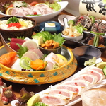 飲み放題付きコースは3500円～！新鮮な海鮮や沖縄料理を楽しめるボリューム満点コースです。