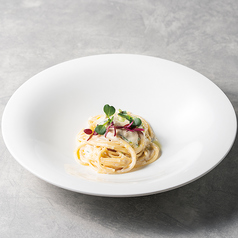 カブと白身魚のパスタ