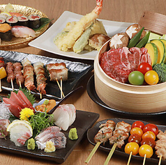 炭火と海鮮 ツキ酔イ宵のコース写真