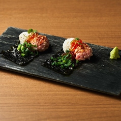 河内鴨ネギトロ＆北海道産いくら寿司《1piece》