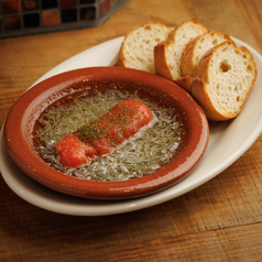 明太子とシラスのアヒージョ バケット4枚つき