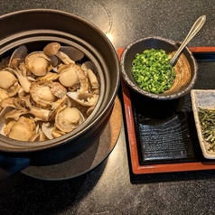 ホタテあさりきのこの土鍋ご飯