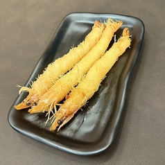 有頭パナメイエビのカダイフ巻き