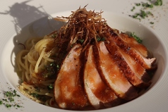 合鴨と焦がしねぎの和風パスタ