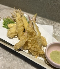 穴子と夏野菜の天ぷら盛り合わせ