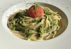 明太子とあおさ海苔のクリームパスタ