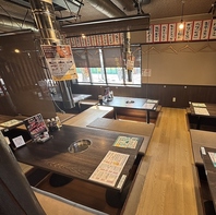 最大36名様まで可能な掘りごたつ式のお座敷完備