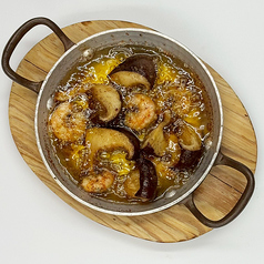 小海老と原木しいたけのアヒージョ