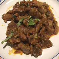 Stir-fried gizzard Nepalese style 砂肝炒めネパール風