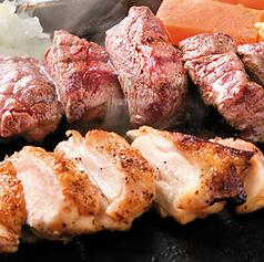 炭焼き若鶏【125g】＆特選リブロースステーキ【80g】