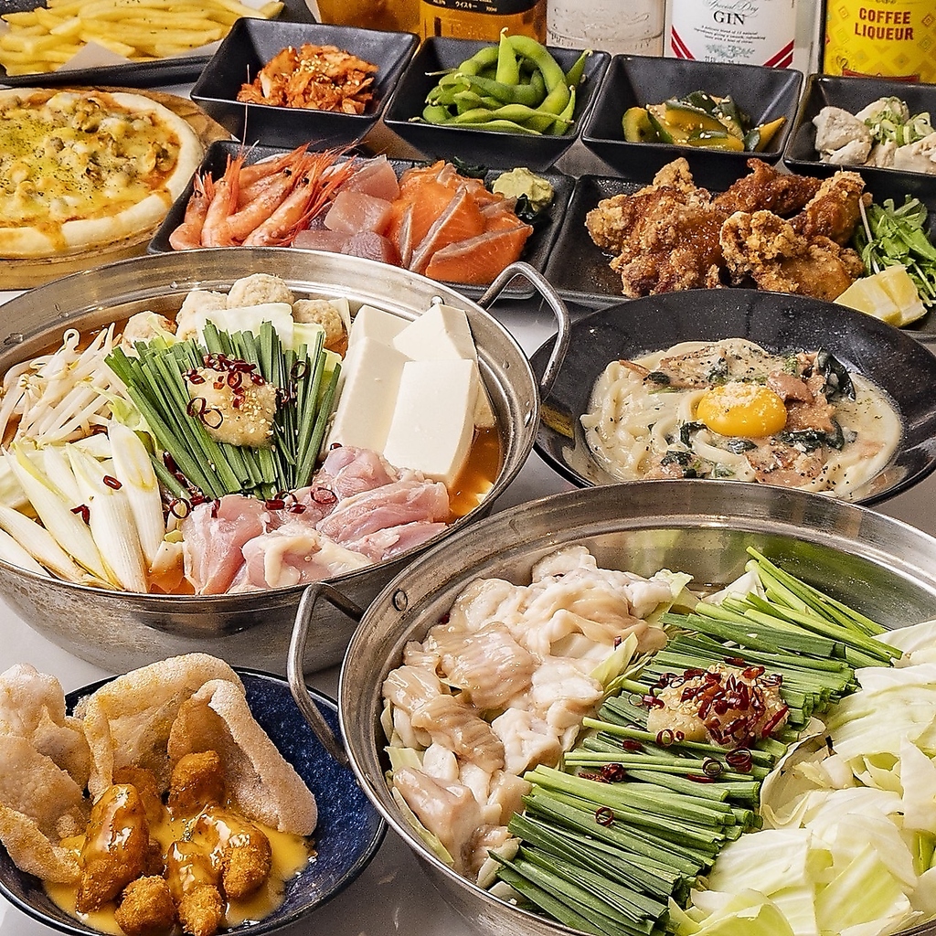 SUMILE名物のスタミナ鍋、絶品もつ鍋も、食べ放題コースでご堪能いただけます☆