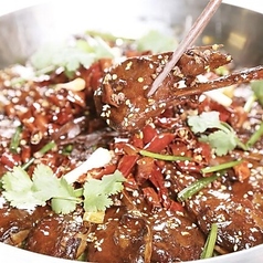 アヒル（頭）の汁なし火鍋（小）