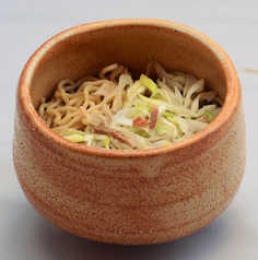 桃の花特製　葱そば（半麺）