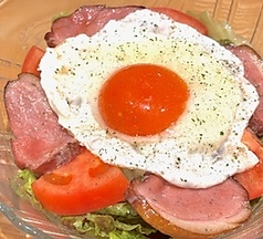 合鴨と蘭王卵のシーザーサラダ