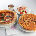 料理メニュー写真&nbsp;マルゲリータハーフサイズpizza＆絶望のスパゲッティハーフサイズ