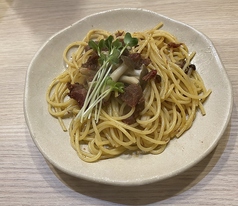 きのこと牛たんの和風パスタ