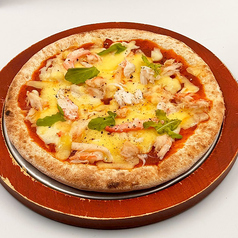 海老とホタルイカのピザ