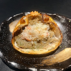 ズワイガニの蟹味噌甲羅焼