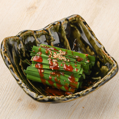 やみつきニラ/やみつきねぎ/枝豆/塩ダレキャベツ/チャンジャ