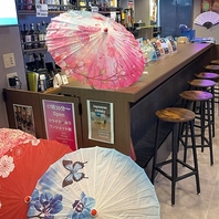 日本の伝統美も楽しめる店内♪