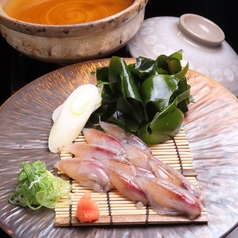 新わかめとホタルイカのしゃぶしゃぶ