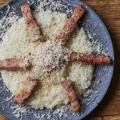 半熟卵のカルボナーラ？リゾット