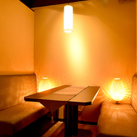 プライベート空間で過ごす個室を完備。会食・接待に◎