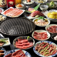 お肉の種類を豊富にご用意、全て食べ放題！