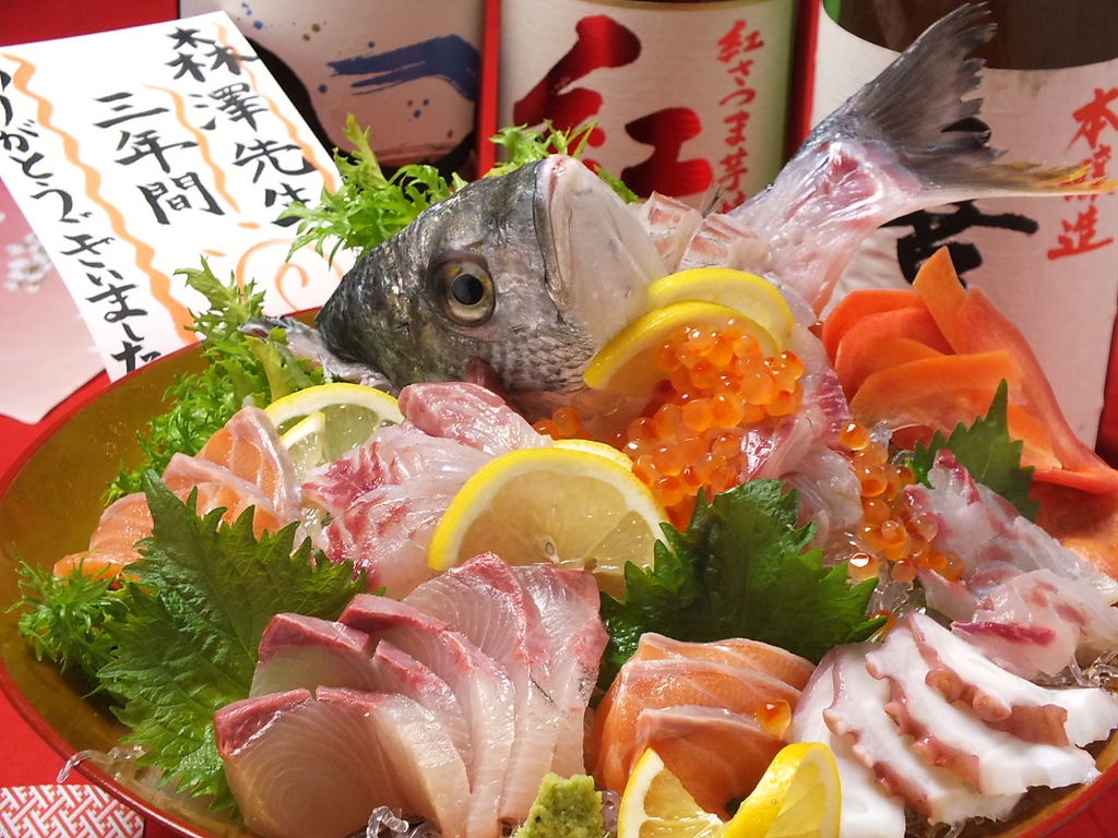 【ゴキゲン家の特別企画】今月は平日6名様以上のコース予約で大盃刺し盛りプレゼント!!