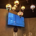 中東＆アジアンテイストな照明で心地よい雰囲気に★テレビモニターも使用可能です！