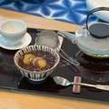 料理メニュー写真&nbsp;杵つき自家製もちと北海道産小豆のおしるこ 下田茶園幻の釜炒り茶のセット